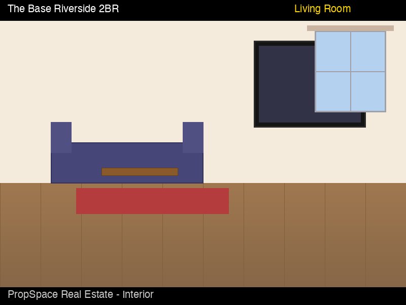 The Base Riverside 2BR - ห้องนั่งเล่น